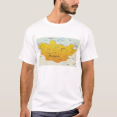 モンゴルの地図 Tシャツ (正面)