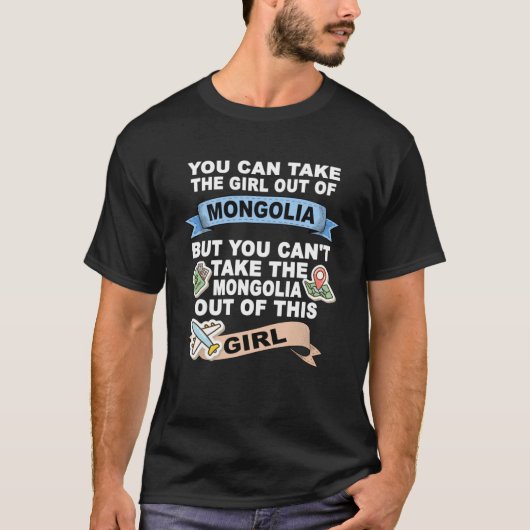 モンゴルの少女モンゴルから移住 Tシャツ (正面)