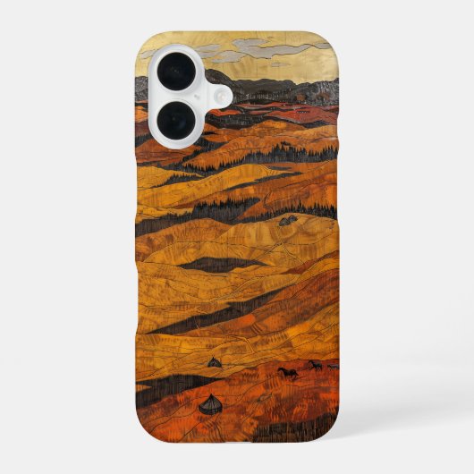 モンゴルの草原 iPhone 16ケース (裏面)