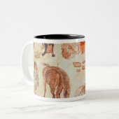 モンゴルの遊牧的なキャンプ、15世紀 ツートーンマグカップ (正面左)