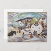 モンゴルの郵便はがき ポストカード (正面/裏面)