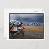 -モンゴルの郵便はがきAltai山で自転車に乗ること ポストカード (正面/裏面)