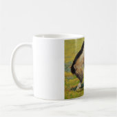 モンゴルの馬#3-の若者の種馬 コーヒーマグカップ (左)
