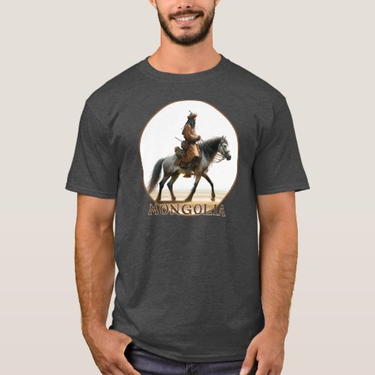 モンゴルの騎兵 Tシャツ (正面)