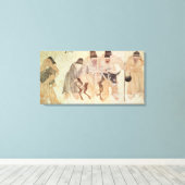 モンゴルノマドとロバ、15世紀 キャンバスプリント (インサイチュ (ウッドフロア))