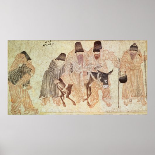 モンゴルノマドとロバ、15世紀 ポスター (正面)