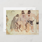 モンゴルノマドとロバ、15世紀 ポストカード (正面/裏面)