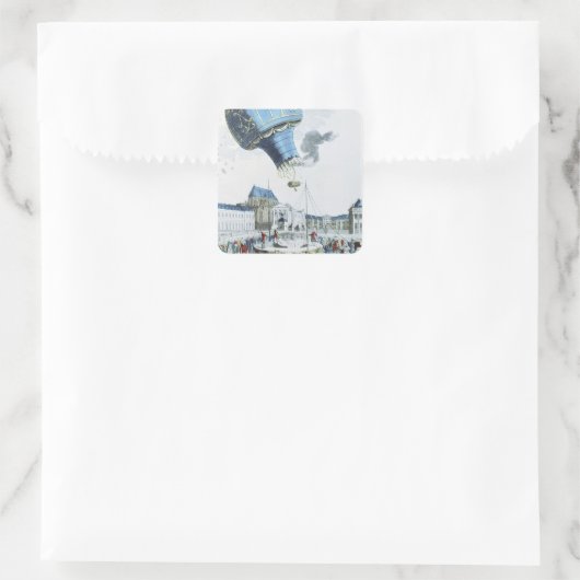 モンゴルファイア兄弟の気球の上昇 スクエアシール (バッグ)