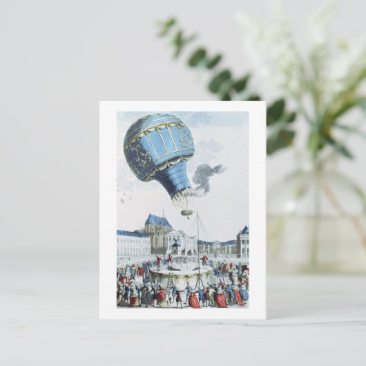 モンゴルファイア兄弟の気球の上昇 ポストカード (スタンド正面)