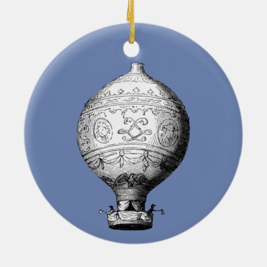 モンゴルファイヤヴィンテージ熱気球 セラミックオーナメント (裏面)