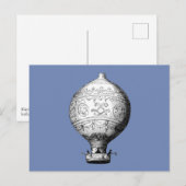 モンゴルファイヤヴィンテージ熱気球 ポストカード (正面/裏面)