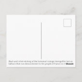 モンゴルファイヤヴィンテージ熱気球 ポストカード (裏面)