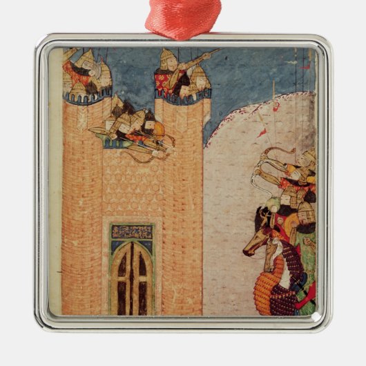 モンゴル人 メタルオーナメント (正面)