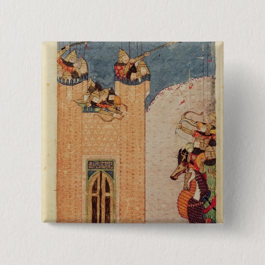 モンゴル人 缶バッジ (正面)