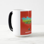 モンゴル図解入りの、写真付きの地図の観光ポスター。 モーフィングマグカップ (正面左)