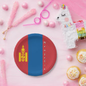 モンゴル国旗のプレート、パーティー、スポーツ、モンゴル ペーパープレート (パーティー)