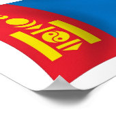 モンゴル国旗のポスタープリント ポスター (角)