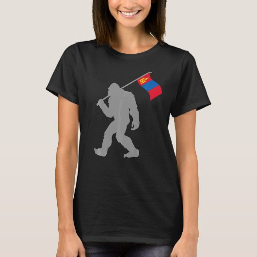 モンゴル国旗のモンゴル国旗 Tシャツ (正面)