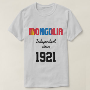 モンゴル国旗の独立性お祝い Tシャツ