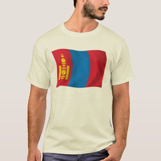 モンゴル国旗シャツ Tシャツ (正面)