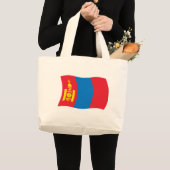 モンゴル国旗トートバッグ ラージトートバッグ (正面(商品))