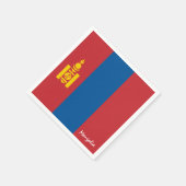 モンゴル国旗パーティーファッション/スポーツ スタンダードカクテルナプキン (角)