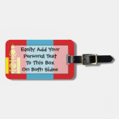 モンゴル国旗簡単ID個人 ラゲッジタグ (正面横)