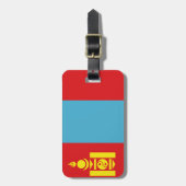 モンゴル国旗簡単ID個人 ラゲッジタグ (正面縦)
