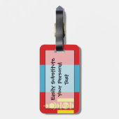 モンゴル国旗簡単ID個人 ラゲッジタグ (裏面縦)