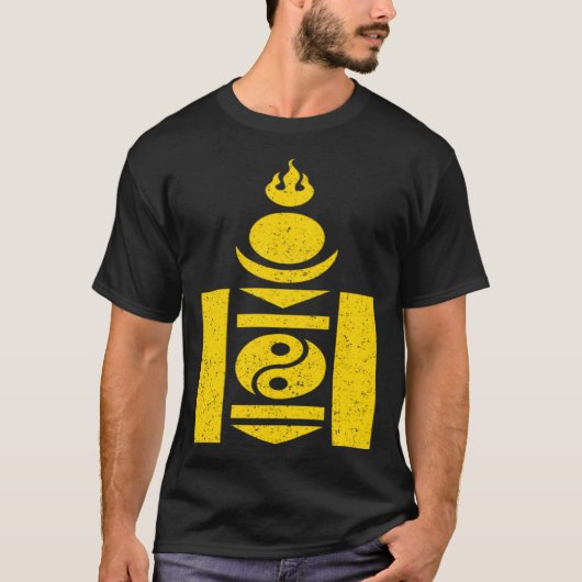 モンゴル国旗1 Tシャツ (正面)