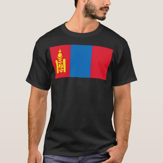モンゴル国旗 ウランバートル モンゴル Tシャツ (正面)