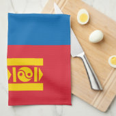 モンゴル国旗 キッチンタオル (四つ折り)
