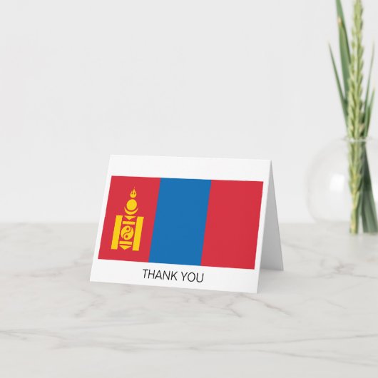 モンゴル国旗 サンキューカード (正面)