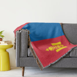 モンゴル国旗 スローブランケット