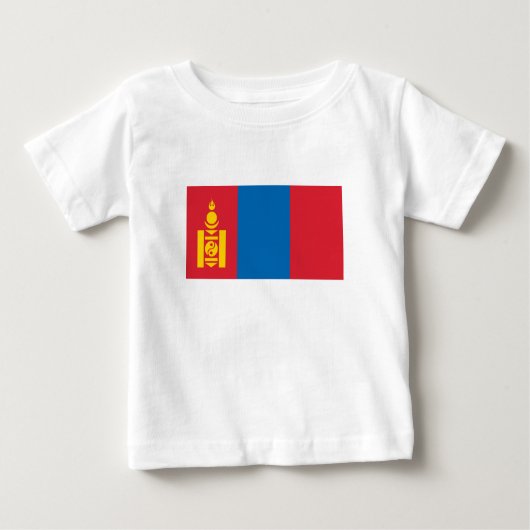 モンゴル国旗 ベビーTシャツ (正面)