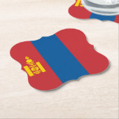 モンゴル国旗 ペーパーコースター (アングル)