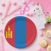 モンゴル国旗 ペーパープレート (パーティー)