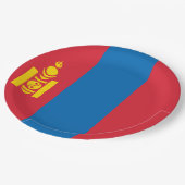 モンゴル国旗 ペーパープレート (アングル)