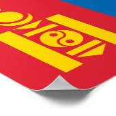 モンゴル国旗 ポスター (角)