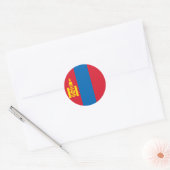 モンゴル国旗 ラウンドシール (封筒)
