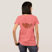 モンゴル国旗+地図Tシャツ Tシャツ (裏面フル)