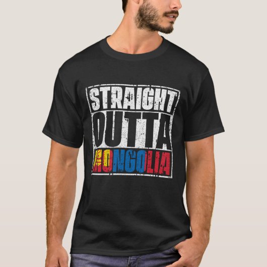 モンゴル国旗 Tシャツ (正面)