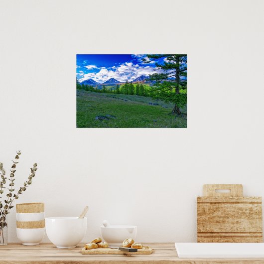 モンゴル山 ポスター (キッチン)