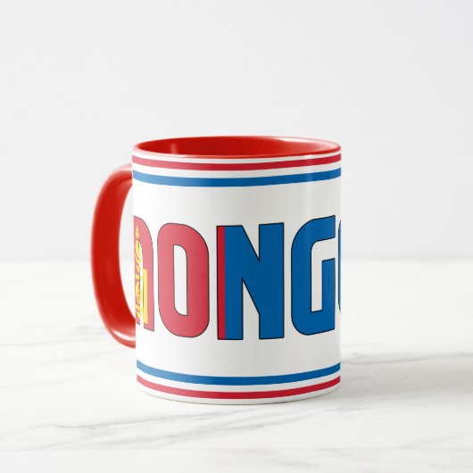モンゴル愛国的なコーヒーとシピン マグカップ (正面左)