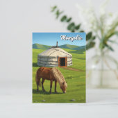 モンゴル旅行 ポストカード (スタンド正面)