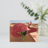 モンゴル死の虫はがき ポストカード (スタンド正面)