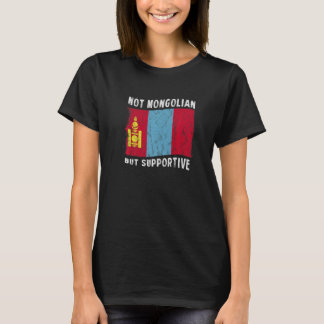モンゴル語ではなく支援国旗鼓楼 Tシャツ