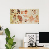 モンゴル遊牧民キャンプ、15世紀 ポスター (ホームオフィス)