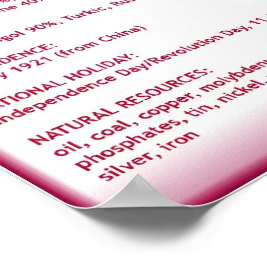 モンゴル ポスター (角)