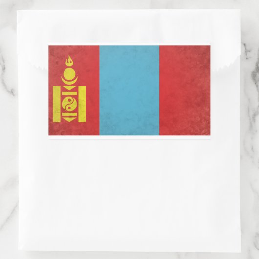 モンゴル 長方形シール (バッグ)